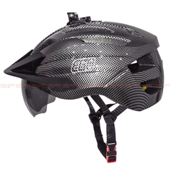 Mũ bảo hiểm xe đạp 1/2 đầu EGO EB-46 siêu nhẹ có kính nam châm, chốt gắn camera hành trình, điều chỉnh size