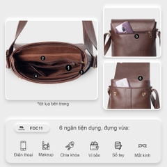 Túi đeo chéo da đựng iPad 11 inch cho nam FADODA FDC11