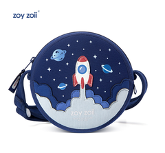 Túi đeo chéo cho bé Zoy Zoii da cao cấp hình tròn cho bé Kid's Messenger Bag B29