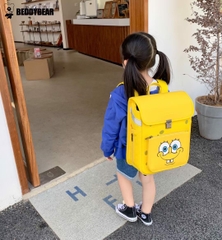 Balo Tiểu Học Chống Gù BEDDYBEAR Royal Spongebob Vàng Cho Bé GZ-VANG