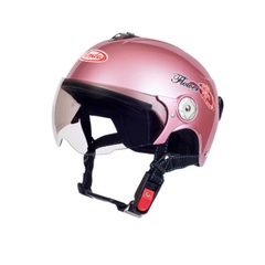 Mũ bảo hiểm 1/2 đầu ANDES 3S108 có kính tem hoa mai - MBH nửa đầu chắn gió nắng, chuẩn an toàn, gọn nhẹ bền