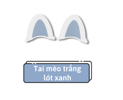 Tai mèo gắn mũ bảo hiểm (1 cặp), siêu dễ thương, đáng yêu vô hạn
