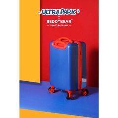 Vali Kéo Nhựa Cho Bé BEDDYBEAR In Hình Dập Nổi 3D Ultral Man Size Xách Tay 17 inch LV-ULTRAL