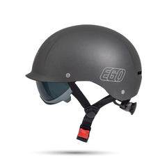 Mũ bảo hiểm 1/2 đầu EGO E-20 kính âm chống chói - MBH nửa đầu có khe thông gió, núm vặn điều chỉnh size