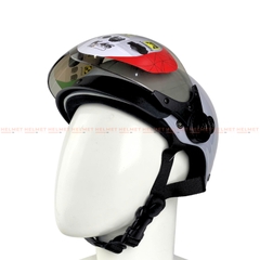 Mũ bảo hiểm 1/2 đầu có kính SOVAX S01K - MBH nửa đầu kính ngoài an toàn, gọn nhẹ, nhiều màu, che nắng gió