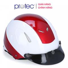 Nón Bảo Hiểm 1/2 Đầu Không Kính PROTEC DISCO Cao Cấp, An Toàn, Phối 2 Màu Thời Trang