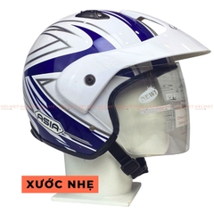 Mũ bảo hiểm 3/4 đầu có kính ASIA MT121 tem thể thao - MBH mô tô phượt 1 kính dày êm, chắc chắn, an toàn