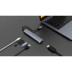 Cổng Chuyển HyperDrive Bar 6 in 1 USB-C Hub For MacBook, Surface, PC/Iphone 15 – HD22E