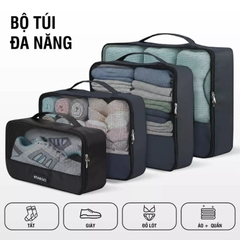Bộ phụ kiện 8 túi STARGO Arreda - Túi tiện ích sắp xếp hành lý, đựng giày, mỹ phẩm, siêu nhẹ, trượt nước
