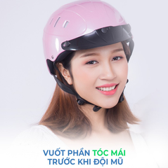 Mũ Bảo Hiểm Nửa Đầu PROTEC ROSA RLW Đơn Màu - Size L, An Toàn, Thời Trang