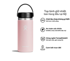 Bình giữ nhiệt Hydro Flask 16 oz Wide Flex Cap có nắp xoay