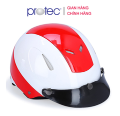 Nón Bảo Hiểm 1/2 Đầu Không Kính PROTEC DISCO Cao Cấp, An Toàn, Phối 2 Màu Thời Trang