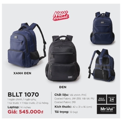 Balo laptop 14 inch tablet 13 inch MR VUI 1070 - Hiện đại, nhiều ngăn, chống thấm, êm dày, có đai gài vali