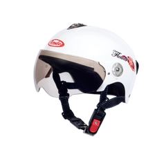 Mũ bảo hiểm 1/2 đầu ANDES 3S108 có kính tem hoa mai - MBH nửa đầu chắn gió nắng, chuẩn an toàn, gọn nhẹ bền