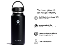 Bình giữ nhiệt Hydro Flask 32 oz Wide Flex Cap có nắp vặn