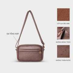 Túi đeo chéo da unisex FADODA FN09 vintage, cao cấp, gọn nhẹ, chống thấm nước, không bong tróc