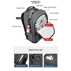 Balo Laptop 15.6 inch Chống Nước, Thoáng Khí REEYEE 1029 (RY105)