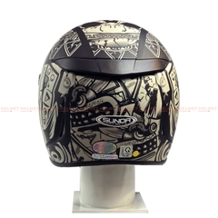 Mũ bảo hiểm fullface 1 kính SUNDA 822 - MBH phượt, biker, thoáng khí, êm dày, thiết kế tinh tế, cá tính