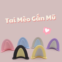 Tai mèo gắn mũ bảo hiểm (1 cặp), siêu dễ thương, đáng yêu vô hạn