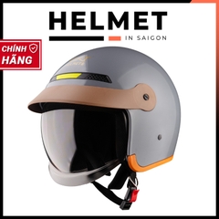 Mũ bảo hiểm 3/4 đầu GXT 139 kính âm - MBH chuẩn an toàn, tích hợp dải phản quang, phong cách retro, cá tính