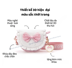 Túi đeo chéo cho bé Zoy Zoii da cao cấp cho bé Kid's Messenger Bag mã B22