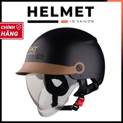 Mũ bảo hiểm1/2 đầu kính âm GXT GX03 vòng đầu lớn - MBH nửa đầu giấu kính cứng cáp, unisex, lòng nón sâu