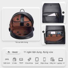 Balo Da Công Sở Unisex Laptop 14 inch FADODA FBA25