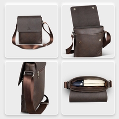 Túi đeo chéo da dáng đứng cho nam FADODA FDC18 - Thanh lịch, chống thấm nước, không bong tróc