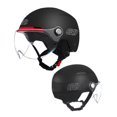 Mũ bảo hiểm 1/2 đầu EGO E-22 có kính - MBH nửa đầu cứng cáp, thoáng khí, có núm tăng chỉnh size linh hoạt