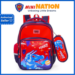 Balo học sinh tiểu học MR VUI 1062 dành cho bé trai lớp 1 2 3 - Đáng yêu, dày dặn, trượt nước