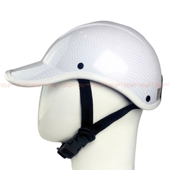 Mũ bảo hiểm lưỡi trai 1/2 đầu không khoét sơn nhúng carbon - MBH kết nửa đầu unisex nam nữ gọn nhẹ, che nắng mưa gió bụi