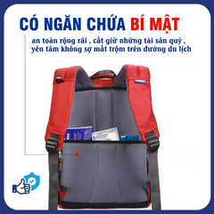 Balo laptop 14 inch LUGBRO City Max - Có sạc USB, Công nghệ RFID Block chống trộm