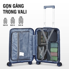 Bộ phụ kiện 8 túi STARGO Arreda - Túi tiện ích sắp xếp hành lý, đựng giày, mỹ phẩm, siêu nhẹ, trượt nước