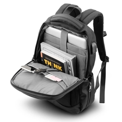 Balo laptop 15 inch MR VUI 1075 - Vải chống thấm, nhiều ngăn, có cổng USB, đai cài trợ lực, đai gài vali