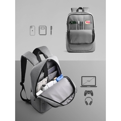 Balo laptop 15.6 inch KINGBAG Henry - Nhiều ngăn, dung tích 20L, gọn nhẹ, hiện đại, vải trượt nước cao cấp