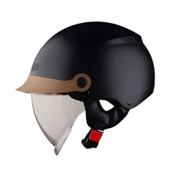 Mũ bảo hiểm1/2 đầu kính âm GXT GX03 vòng đầu lớn - MBH nửa đầu giấu kính cứng cáp, unisex, lòng nón sâu