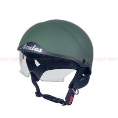 Mũ bảo hiểm 1/2 đầu kính âm ANDES 3S139 - MBH nửa đầu giấu kính cứng cáp, chịu va đập mạnh