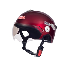 Mũ bảo hiểm 1/2 đầu ANDES 3S108 có kính tem hoa mai - MBH nửa đầu chắn gió nắng, chuẩn an toàn, gọn nhẹ bền