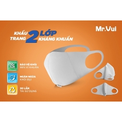 Set 5 Khẩu Trang Vải 2 Lớp Kháng Khuẩn Kháng Bụi MR VUI