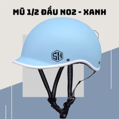 Mũ bảo hiểm 1/2 đầu Napoli N02 kiểu Nhật, Free Size cho vòng đầu 55-58cm - Hàng Chính Hãng