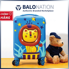 Vali Kéo Nhựa Cho Bé BEDDYBEAR In Hình Dập Nổi 3D Sư Tử Size Xách Tay 17 inch BJX-LV-001-SUTU