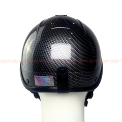 Mũ bảo hiểm lưỡi trai 1/2 đầu không khoét sơn nhúng carbon - MBH kết nửa đầu unisex nam nữ gọn nhẹ, che nắng mưa gió bụi