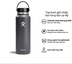 Bình giữ nhiệt Hydro Flask 40 oz Wide Flex Cap có nắp xoay