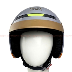 Mũ bảo hiểm 3/4 đầu GXT 139 kính âm - MBH chuẩn an toàn, tích hợp dải phản quang, phong cách retro, cá tính
