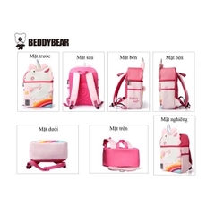 Balo Tiểu Học Chống Gù BEDDYBEAR Cute Bag Họa Tiết Kỳ Lân Unicorn Cho Bé Gái YE-KYLAN