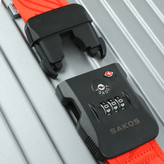 Dây Đai Khóa Hành Lý SAKOS KING LOCK 2 Chiều Có Khóa Số An Ninh TSA