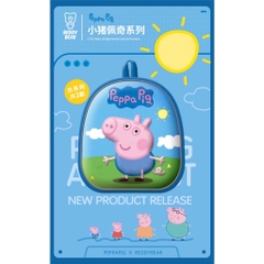 Balo Mẫu Giáo Chống Thất Lạc Cho Bé BEDDYBEAR Heo Peppa Pig Xanh Dương ZS-HEOXANH