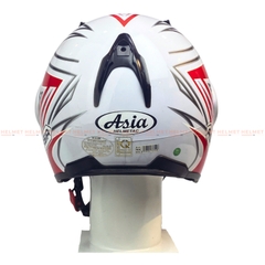 Mũ bảo hiểm 3/4 đầu có kính ASIA MT121 tem thể thao - MBH mô tô phượt 1 kính dày êm, chắc chắn, an toàn
