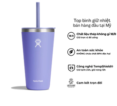 Ly giữ nhiệt Hydro Flask 20oz Around Tumbler Straw Lid có nắp ống hút