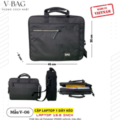Cặp Laptop 15.6 inch VBAG V-06 nhiều ngăn phụ, đựng vừa A4